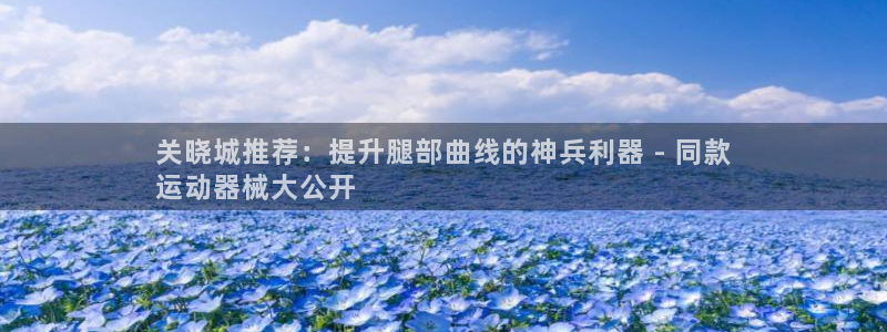 尊龙最近一次露面：关晓城推荐：提升腿部曲线的神兵利器