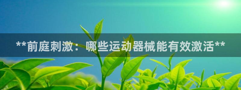 尊龙凯时合法吗?：**前庭刺激：哪些运动器械能有效激