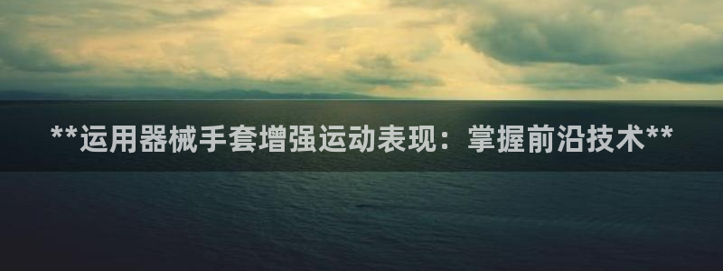 尊龙app下载官网：**运用器械手套增强运动表现：掌
