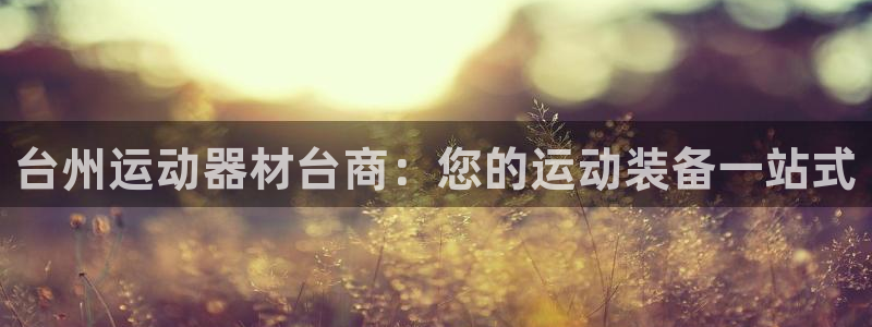 尊龙凯时返现：台州运动器材台商：您的运动装备一站式