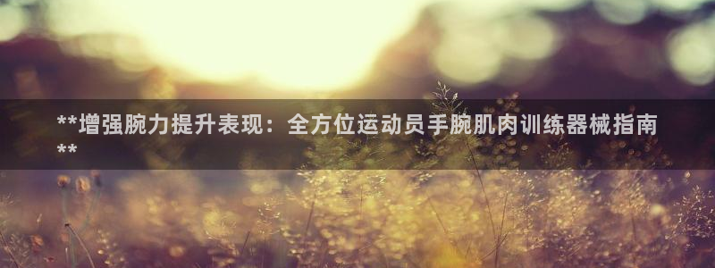 凯时尊龙官网网址：**增强腕力提升表现：全方位运动员