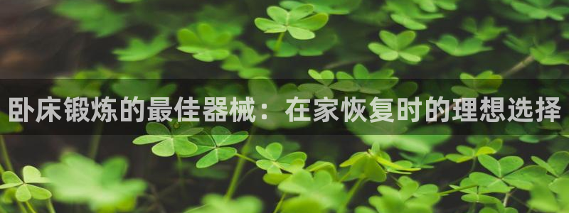 尊龙AG发财网：卧床锻炼的最佳器械：在家恢复时的理想