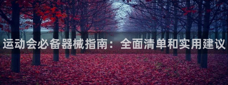 尊龙凯时官网平台：运动会必备器械指南：全面清单和实用建议